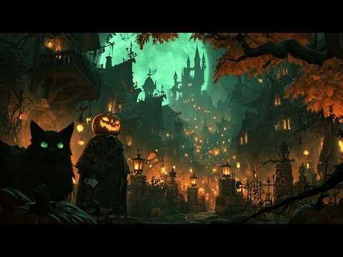 Halloween Ambience 🎃 Haunted Forest Music 👻 Relaxing Spooky Sounds & Mysterious Night Atmosphere