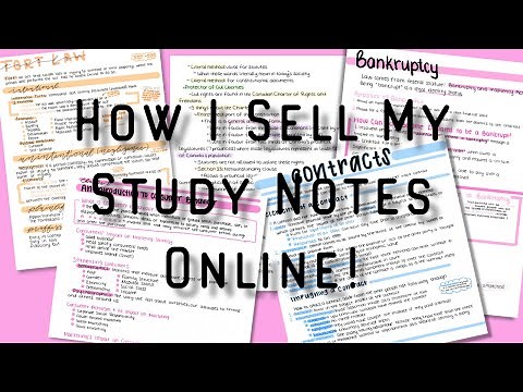 How To Sell Your Study Notes || How To Make Passive Income Online For Students