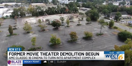 New apartment complex replacing former AMC theater on Cinema Drive