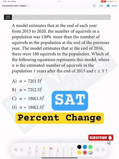 Exponential Growth & Decay – SAT Explained Simply