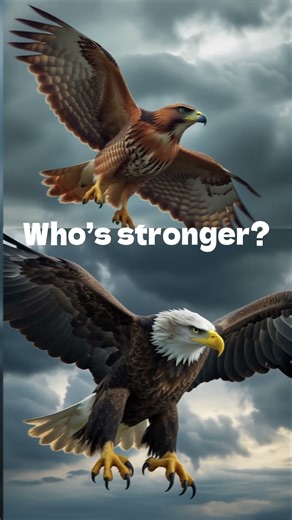 Who’s stronger? Eagle vs Hawk🦅⚔️🦅 #animals #animalbattle #vs #eagle #hawk #birds #wildlife