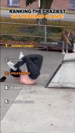 Ranking The Craziest Skateboard Slams #skateboard #slam #fail #top5 #daily