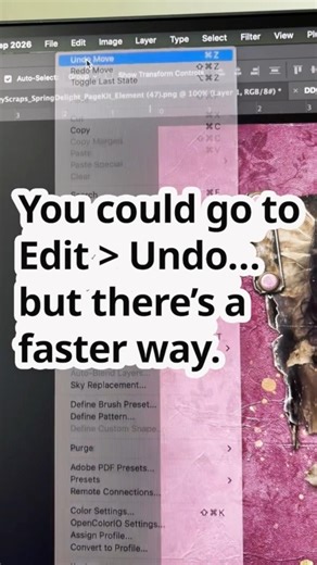 Undo faster in Photoshop #photoshopshortcuts