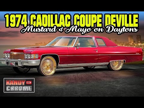 1974 Cadillac Coupe Deville | MUSTARD AND MAYO ON DAYTONS