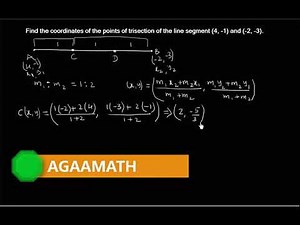 How to find the coordinates of the trisection points?