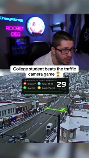 College student beats the traffic camera game 🏆 #kickstreaming