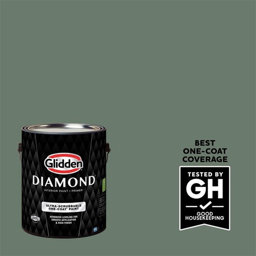 Glidden Diamond 1 gal. PPG1134-6 English Ivy Semi-Gloss Interior Paint with Primer PPG1134-6D-01SG - The Home Depot
