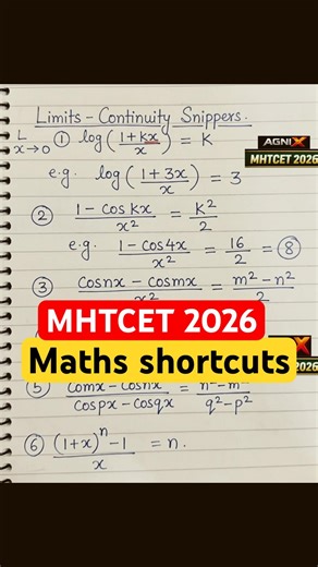 Limits & Continuity – 2 सेकंड में Solve ! ⚡”MHTCET 2026