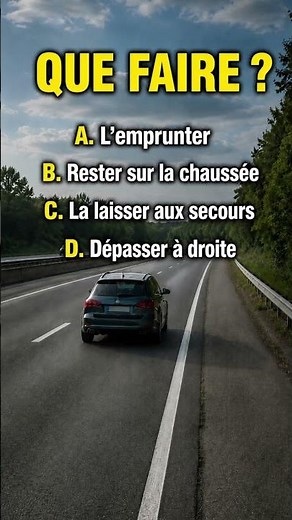 Question piège : BAU libre, que faire ? | Test Code de la Route — Quiz No. 33/40