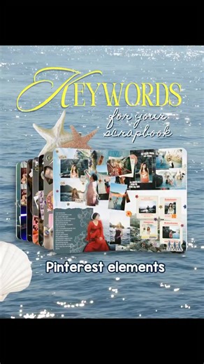 . ★⋆. ࿐࿔ on Instagram: "My secret Pinterest keywords for aesthetic scrapbook posts 🤫✨ #scrapbooks #keyword #design #aesthetic #tips"