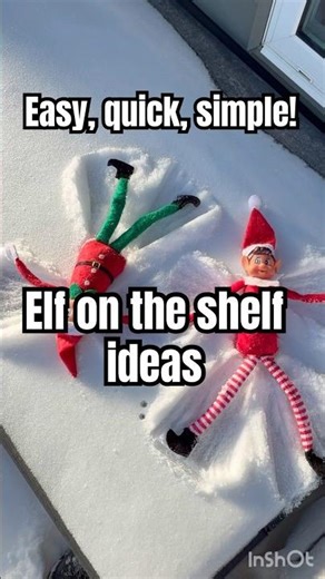 Easy Elf on the Shelf ideas | snow angels