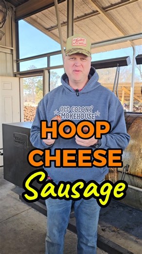 Old Colony Smokehouse on Instagram: "Sausage of the Week - Hoop Cheese Sausage - check out how we make it from start to finish then come get a link. all this week. #northcarolina #ncbbq #ncpork #sausage #sausagemaking #butchery #butcher #smoked #pitmaster #recipe #bbqrecipe #cheddar #hoopcheese"