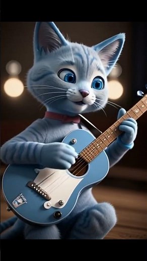 "Cute Cat Playing Guitar and Singing | Adorable Kitty Jam!"