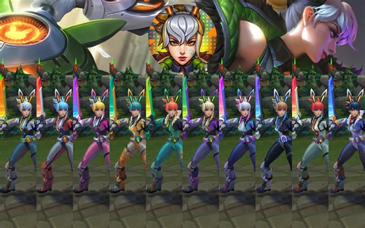【英雄联盟】幻灵战队 幻灵战斗兔 锐雯 T3皮肤/全炫彩 特效&3D展示