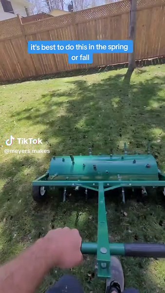 Aerating is one of the best things you can do to get a healthy, thick full yard. Aeration has many benefits, improves soild absorption, improves nutrient & air exchange, increases root depth and more. It's best to aerate in the spring or fall. I'm using the new @land.zie push / tow aerator. I have a discount code Ben10 which will save you 10% on any yard tools from landzie #yardwork #yardmaintenance #yardcare #yardtip #yardtips #lawntips #lawncare #aerating #aeratinglawns #diylawncare #diylawn #