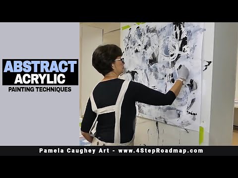 051 - Pamela Caughey - ACRYLIC painting TECHNIQUES - Abstract Process - LOOSEN UP! 😊