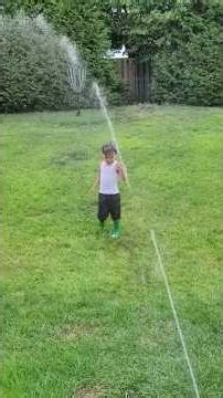 Sprinkler Fun in the Backyard💦