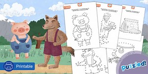 The Three Little Pigs Dot to Dot Ultimate Puzzle Pack
