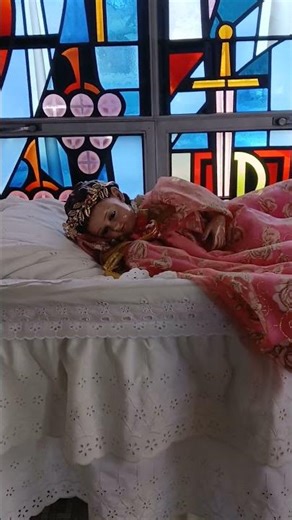 Vintage Mexican Virgin Mary Baby Statue 👶 #catholic #catholicism #church #chicago #virginmary