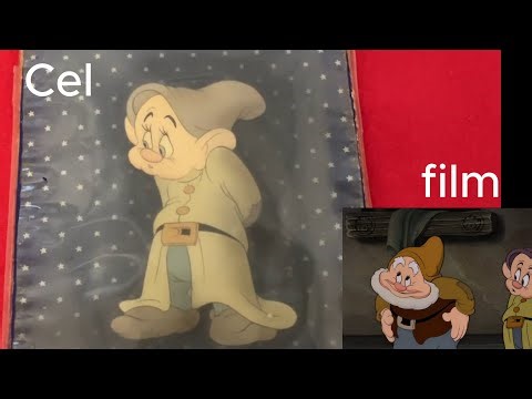 Dopey Snow White - handwashing scene - animation art cel