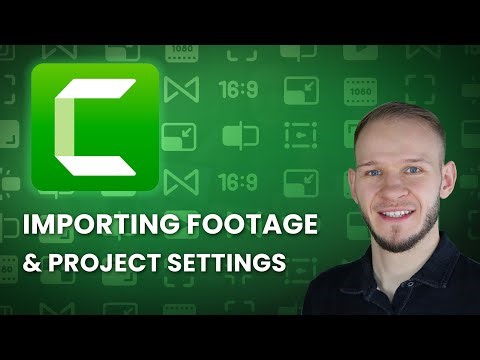 Importing footage, adding markers and project settings in Camtasia ✅🔥