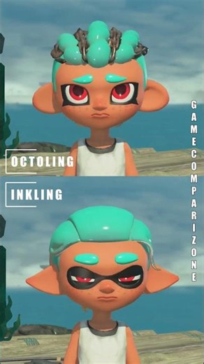 Splatoon Raiders All Hairstyles Inkling vs Octoling #comparison #switch2 #shorts