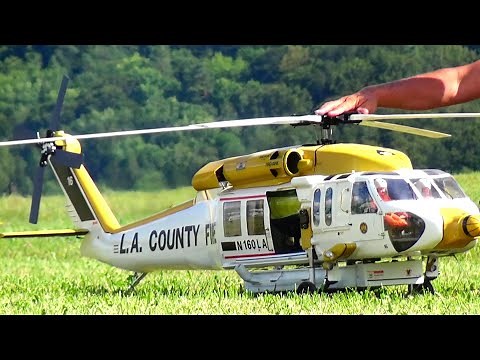 SIKORSKY S70i LOS ANGELES FIRE DEPARTMENT SCALE RC TURBINE MODEL HELICOPTER
