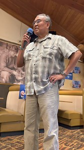 Veterans for Harris Walz U.S. Marine veteran Raymond Maxx addresses a group of military veterans and their families during a Harris-Walz campaign rally at the Hogan Restaurant in Tónaneesdizí on Sunday, Sept. 22. Navajo Times | Krista Allen | Navajo Times