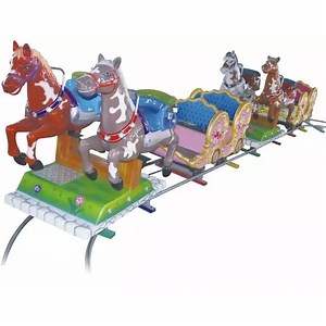 [Hot Item] Newest Chinldren Track Mini Train Small Amusement Rotation Carousel Train Rides for Shopping Mall