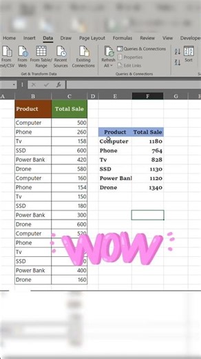 Stop Copy Pasting! Use This Excel Consolidate Shortcut! #excel#shorts #shortvideo