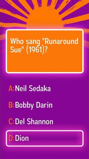 Who performed Runaround Sue in 1961?