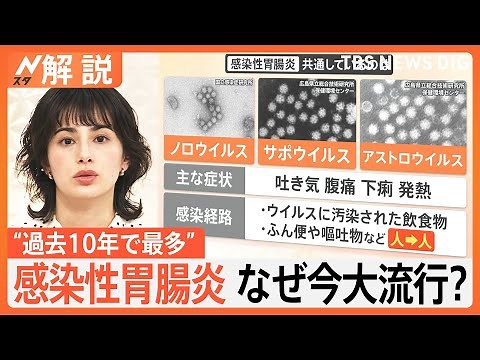 「立っていられない…」ノロウイルス以外の感染性胃腸炎に要注意 寒暖差とインバウンドも影響か “10年で最多”【Nスタ解説】｜TBS NEWS DIG
