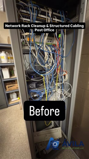 Network Rack Cleanup & Structured Cabling – Post Office Network infrastructure organization and verification performed at a postal facility. ✔️ Rack cable management and organization ✔️ Patch panel labeling and port verification ✔️ Ethernet line testing and validation ✔️ Structured cabling cleanup ✔️ Network equipment inspection ✔️ Access point connectivity verification Proper cable management is critical in environments where network reliability and uptime are essential for daily operations. At