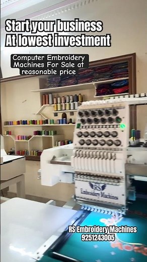 Double & Single Head Computer Embroidery Machines For sale At reasonable price || RS Machines