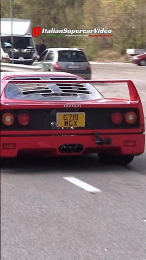 🔥 Ferrari F40 Acceleration - 478 hp V8 Twin-Turbo Engine Sound & Flames! #shorts