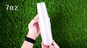 7 oz Clear Plastic Cups – Disposable Cups for Parties, Picnics, BBQ and Events Perfect for Cold Drinks Great Value for Home and Commercial Use Translucent Design (300)
