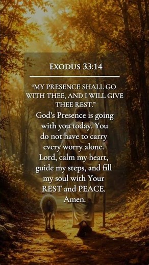 When Your Soul Feels Tired, God’s Presence Gives You Rest ✨ Exodus 33:14 #dailybibleverse #faith
