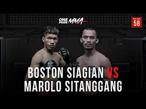 Pertarungan Buas, Babak Belur! Boston Siagian Vs Marolo Sitanggang | Full Fight One Pride MMA FN 58