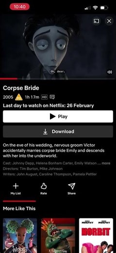 Corpse Bride Leaving Netflix 26th February for Permanent and Tim Burton Disney+ only ￼
