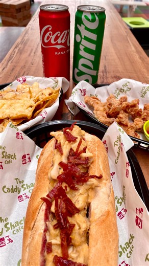 The Caddy Shack Cafe Gili Air on Instagram: "From our loaded Get Stuffed baguette dripping with gravy and crispy bacon 🥖 to golden crunchy chicken tenders perfect for dipping 🍗 and cheesy Nearly Nachos from the kids menu that everyone secretly loves 🧀 this is all about bold comfort food made for sharing enjoying and craving again 😍 The Caddy Shack Cafe 📍: Happy Gilmore’s Mini Golf 🕘Open daily : 9AM - 10PM ☎️Order on WhatsApp at +62 821 4755 6127 🚚Delivery Hours : 9AM - 9.30PM 🛜 Follow us