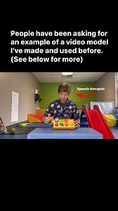 In my 20 years of practice, I’ve never seen a technique as cool as video modeling. In short, video modeling is when we use short videos to demonstrate skills for kids. There is a lot of positive research about this technique, and I’ve seen lots of success in my practice (it’s even why I started my YouTube channel) I should mention that it might not be for everyone, but it’s worth a shot. In this video, I wanted to teach commenting. I had a client who loved cause and effect toys and colors. So we
