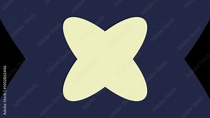 Transition animation of a cross x shape, expanding until it fills the screen and returning to the beginning. There are four color style options.Alpha channel only on 4K