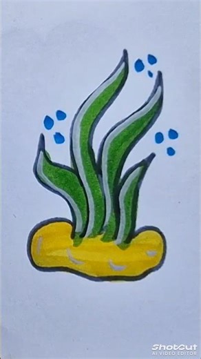 easy drawing of grass 👌 #shorts #viralvideo #drawing #artist #sketch #colors #drawingideas #easyart