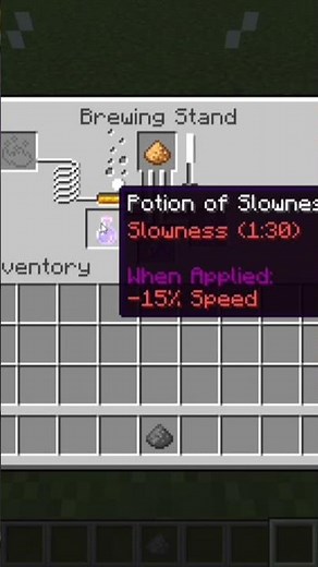 Slowness potion in minecraft #viral #op