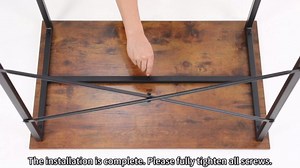 DUMOS 32 in Small Computer Desk for Home Office, Modern Study Work Table Simple Style for Bedroom, Writing Desks with X-Shaped Reinforcement, Rust