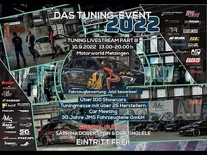 Mega Tuningstream / Tuningmesse vom 10 September 2022 . Krasse getunte Fahrzeuge +Hersteller