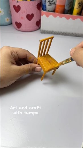 DIY mini chair 🪑 tutorial #diy #miniature #chair #tutorial #creative #craft #ideas