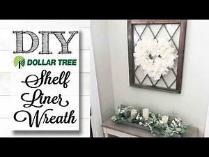 DIY Dollar Tree Shelf Liner Wreath