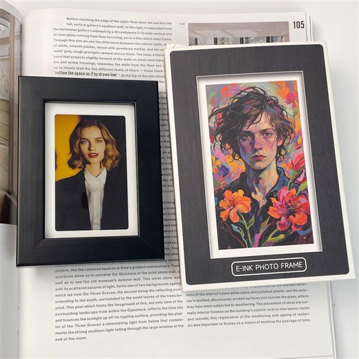 Personalized E Ink Digital Photo Frame, AI Picture Display With Solid Wood Frame, Custom Memory Photo Frame, Unique Tech Gift for Him Her - Etsy UK