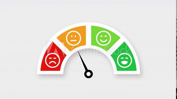 Satisfaction Meter Gauge Animation on Green Screen Customer Feedback Scale Motion Graphic for Rating and Review Concept